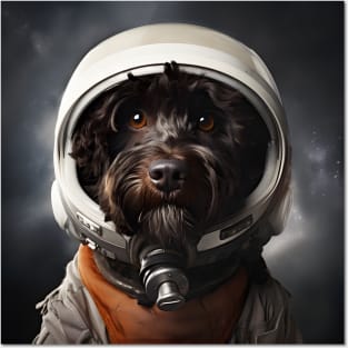 Astro Dog - Portuguese Water Dog Posters and Art